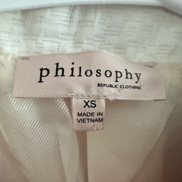 Philosophy Pink and White Blazer Elegant Suit Jacket - Picture 4 of 4